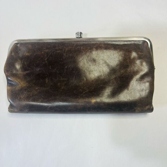 Hobo Brown Leather Large Wallet Coin Card - Picture 1 of 8